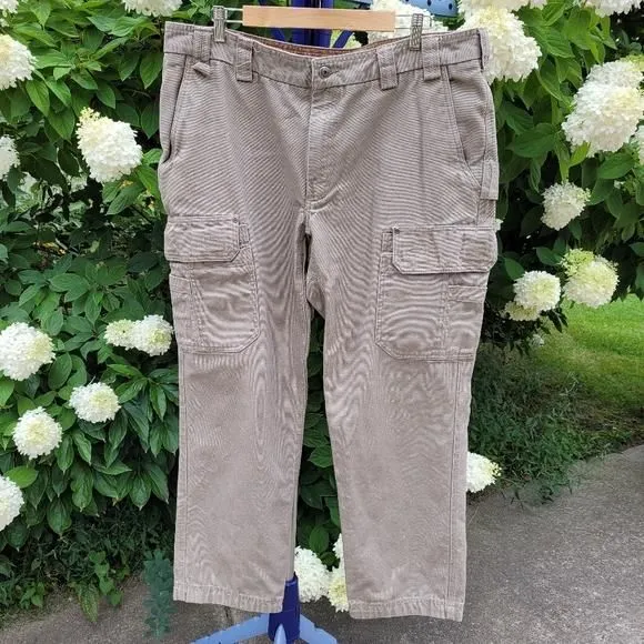 Product image for Duluth Trading Trim Fit Heavy Canvas Fire Hose Cargo Work Pants size 40