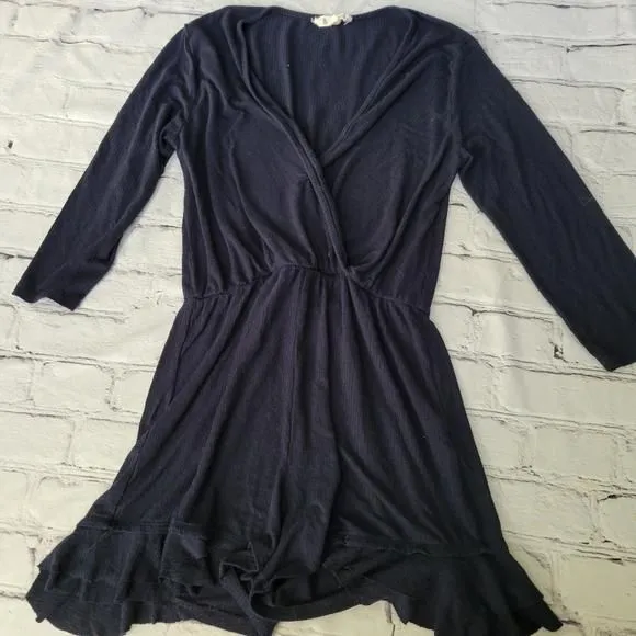 Product image for Rolla Coster romper dark blue S shorts long sleeve, v neck. Comes with pin for t