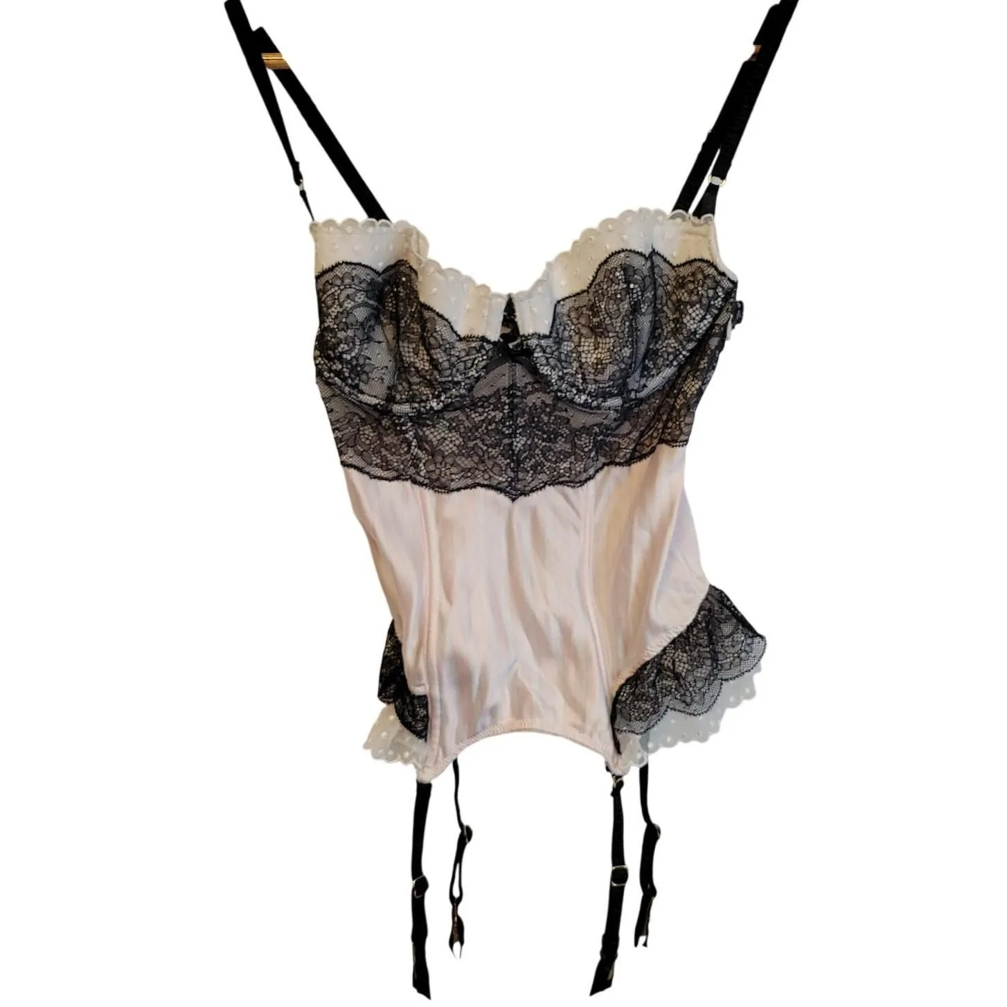 Product image for Victoria's Secret Bustier Corset Garters Fashion Show Coquette Lingerie Size 34C