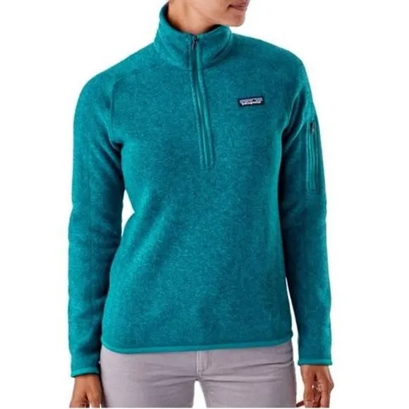Product image for Patagonia Elwha Blue Fleece 1/4 Zip Better Sweater Pullover