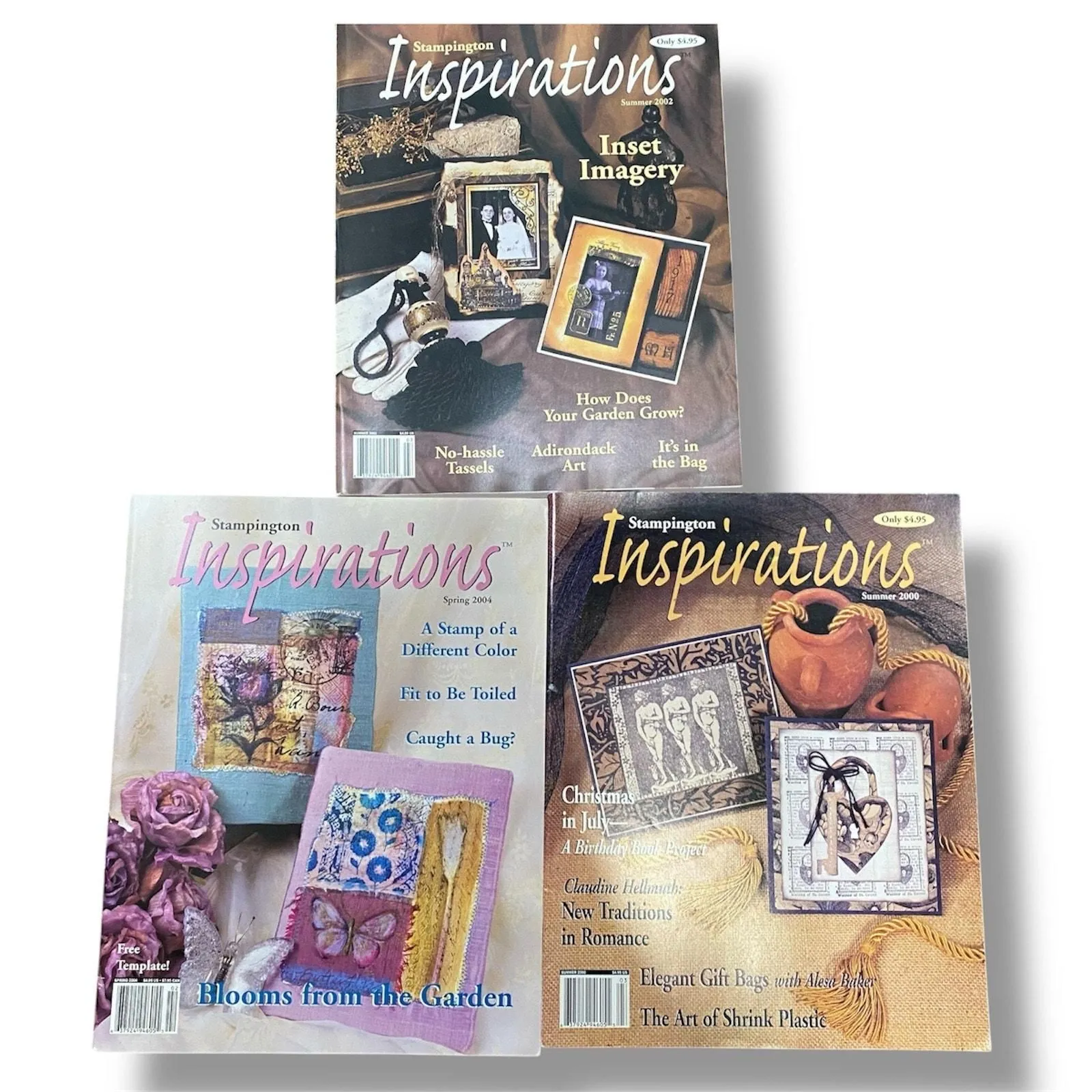 Product image for Stampington & Co INSPIRATIONS Papercrafts Magazine 3 Issue Bundle 2000-2004