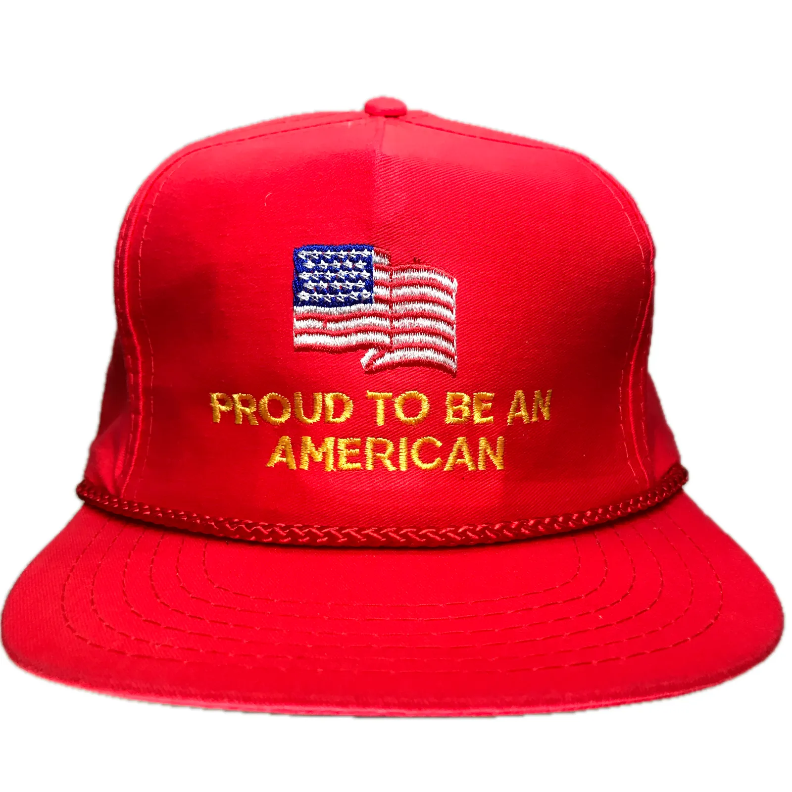 Product image for Vintage Proud To Be An American Flag Patch Snapback Hat Ball Cap Rope - pre-owned---good - Unbranded