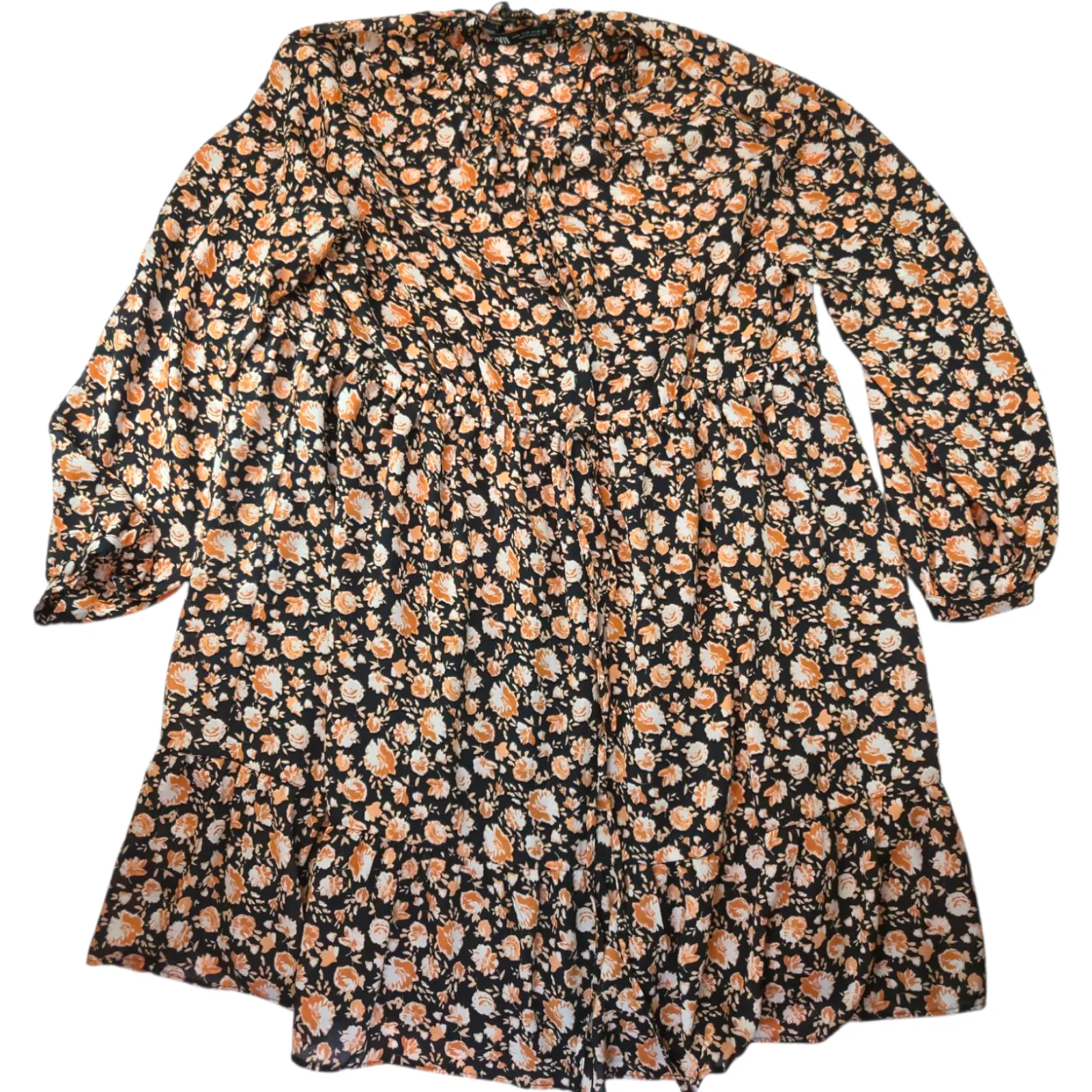 ZARA Women's M Floral Long Sleeve Mini Dress Brown Black Fall Cottagecore  Boho - Zara  Whatnot: Shop, Sell, Connect