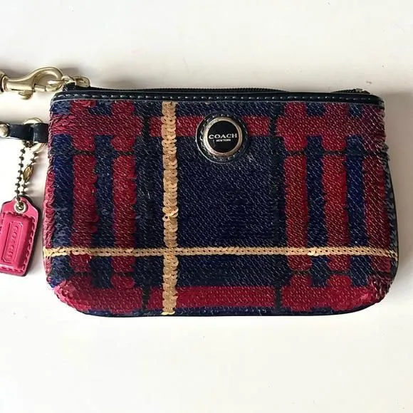 Product image for LIKE NEW! COACH TARTAN SEQUIN WRISTLET