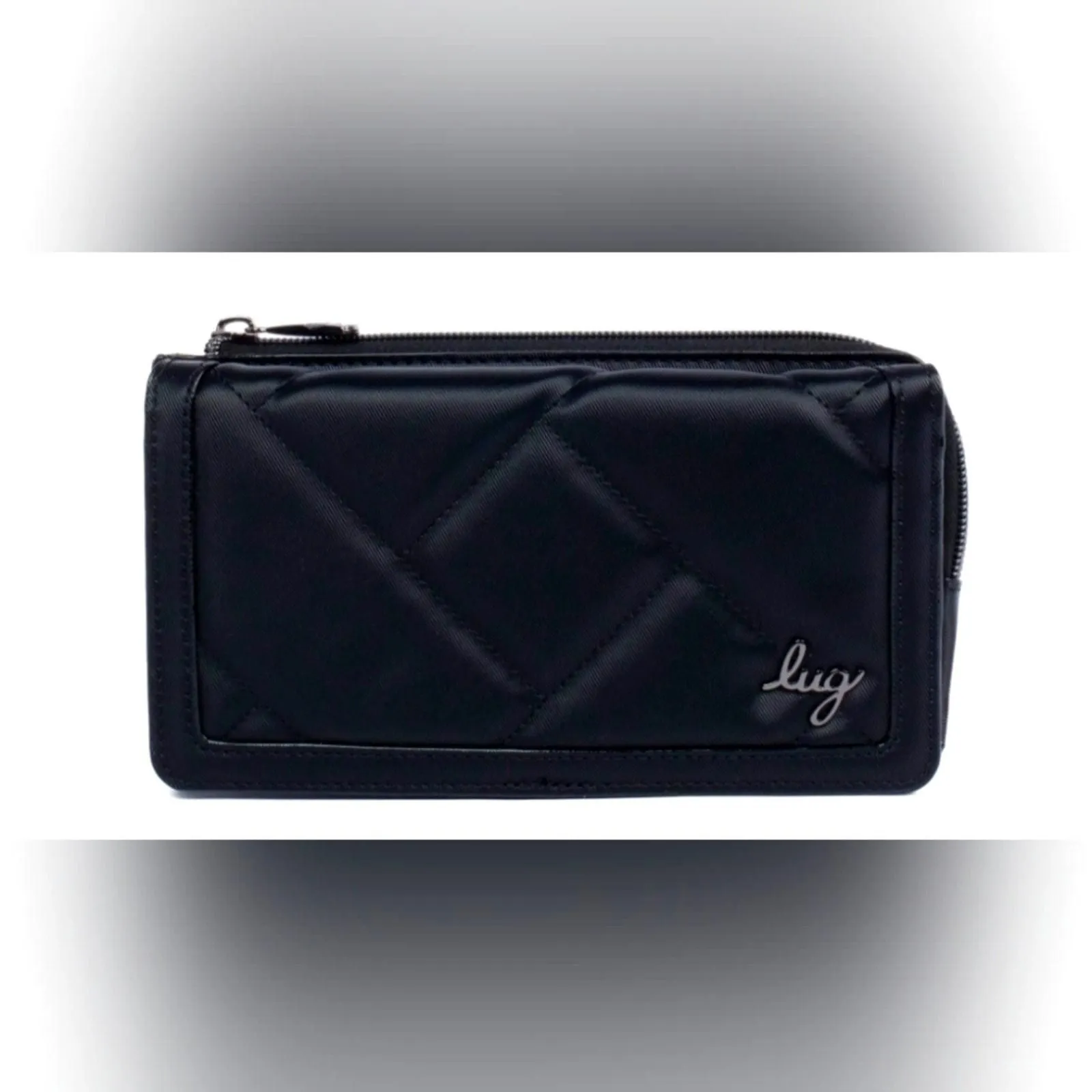 Product image for NWOT Reg $75 Lug Satin Surrey Satin Black Luxe VL RFID Wallet