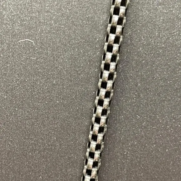 Product image for Sterling silver 24” cage link chain 2.7mm unisex Milor italy.