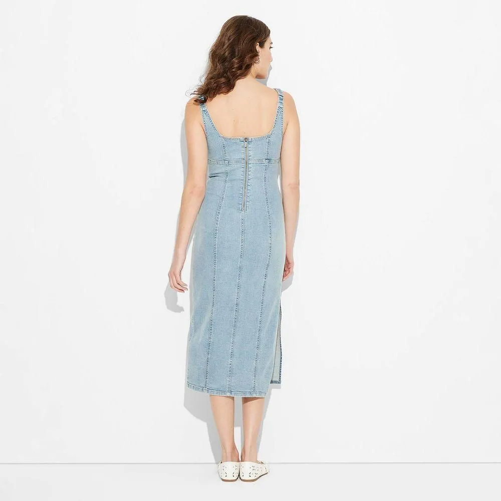 dresses boho dress Buttoned Maxi Dress with Smocked Waist and Slit  Krush Kandy