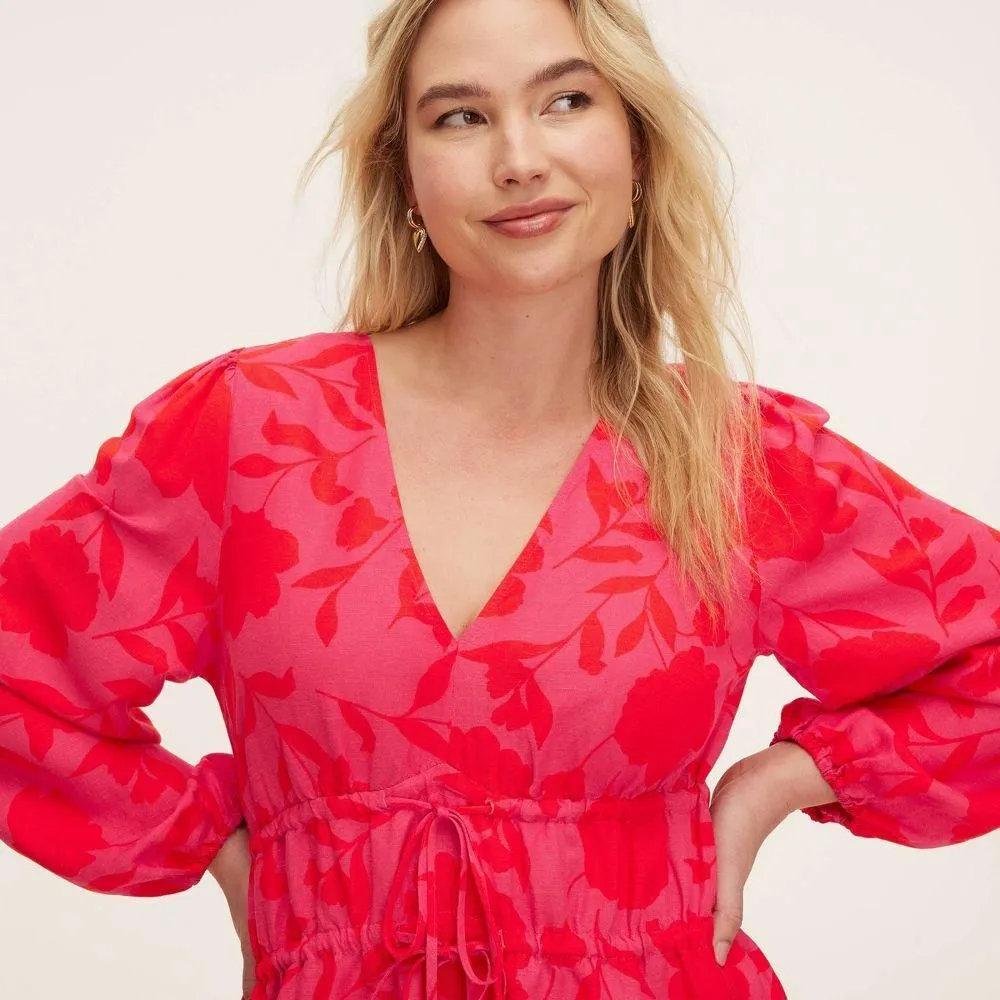 New with Tags - Size L - Women's Classic Rose Linen Long Sleeve Maxi Dress  - kate spade new  Whatnot: Shop, Sell, Connect