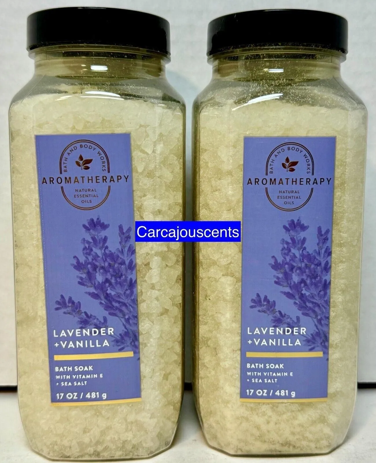 Product image for BIN - Bath & Body Works Aromatherapy Lavender + Vanilla Bath Soak Salts 17 Oz Set of 2