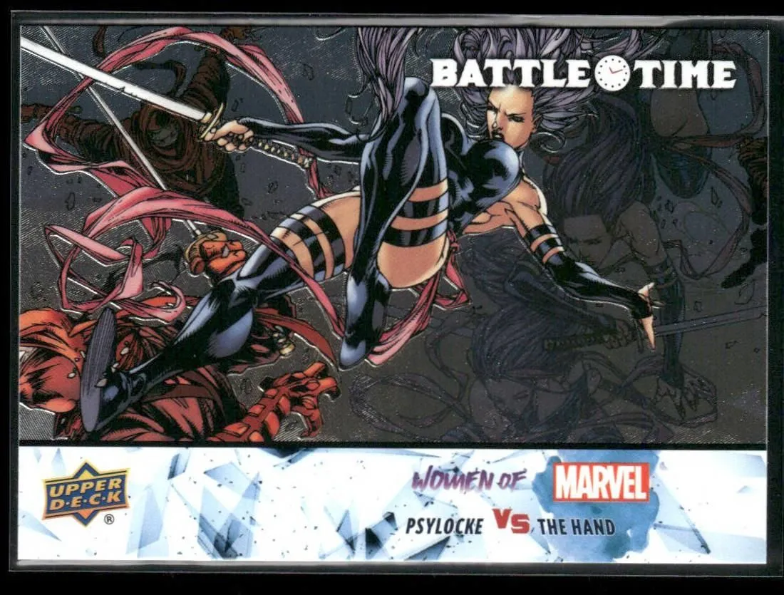 Product image for 2024 UD Women of Marvel Battle Time Card BT9 Psylocke vs The Hand