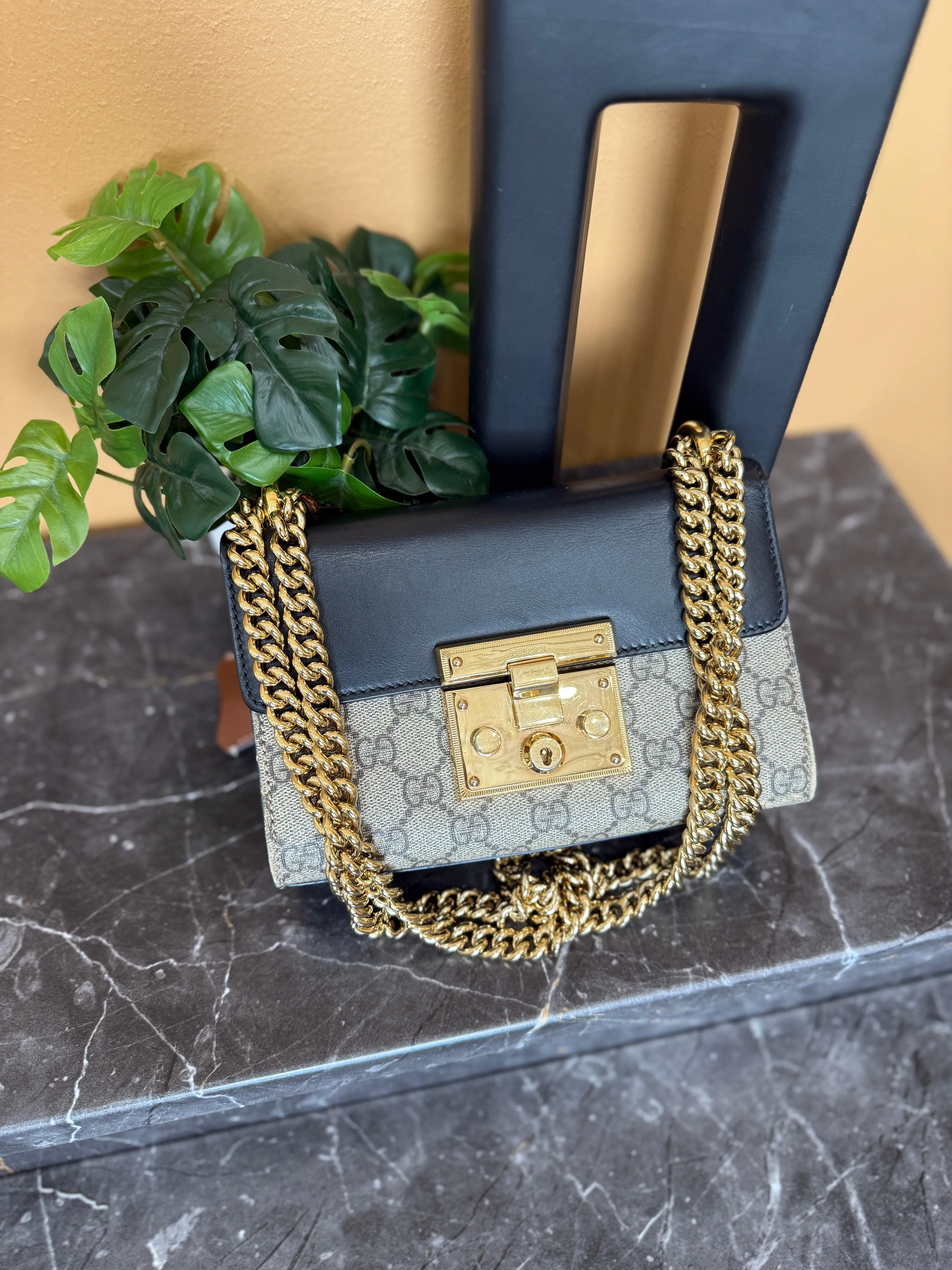 Product image for Gucci GG Supreme Calfskin Small Padlock Shoulder Bag - - - - - -