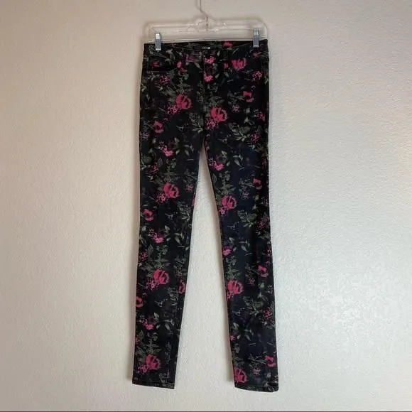 Product image for JOE’S Jeans The Skinny Black Electric Floral Print Jeans Denim NEW Size 27