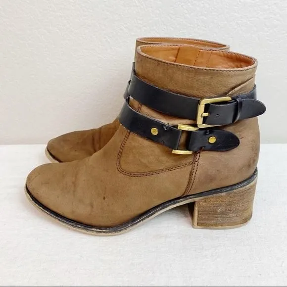 Product image for FRANCO SARTO Brown Leather Linden-2 Bootie Size 9