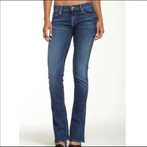 Product image for MOTHER JEANS The Runaway Clean Sweep Flare Jeans Denim Dark Wash Size 25 Premium