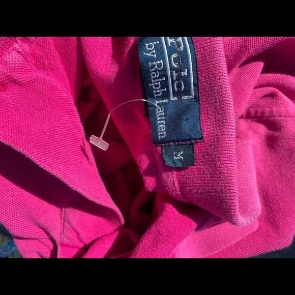 Product image for Polo by Ralph Lauren Size Medium Crop top polo Fuchsia pink  100% cotton