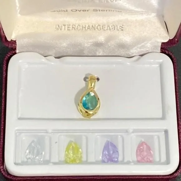 Product image for Gold Over Sterling Silver Interchangeable Pendant