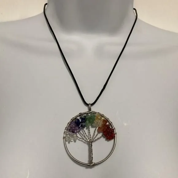 Product image for Tree of Life Chakra Stone Necklace