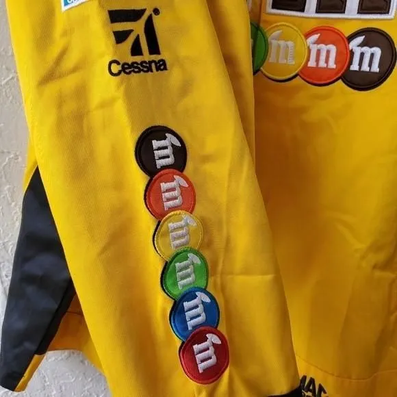 Product image for Nascar Kyle Busch M&Ms Unisex 2019 Uniform Snap Up Pit Jacket Size 3XL Bundle