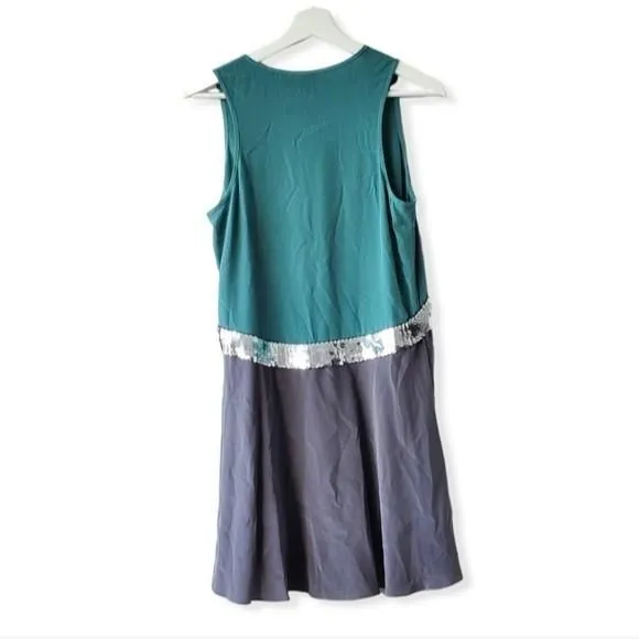 Product image for Vera Wang Collection Silk Dress Sleeveless Highlow Shift Mini Dress Size 4