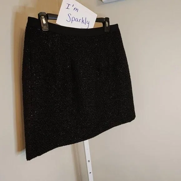 Product image for Loft Black Sparkly Skirt