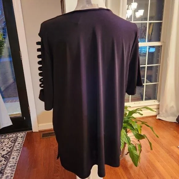 Product image for Michael Kors Black shirt with cold shoulder design