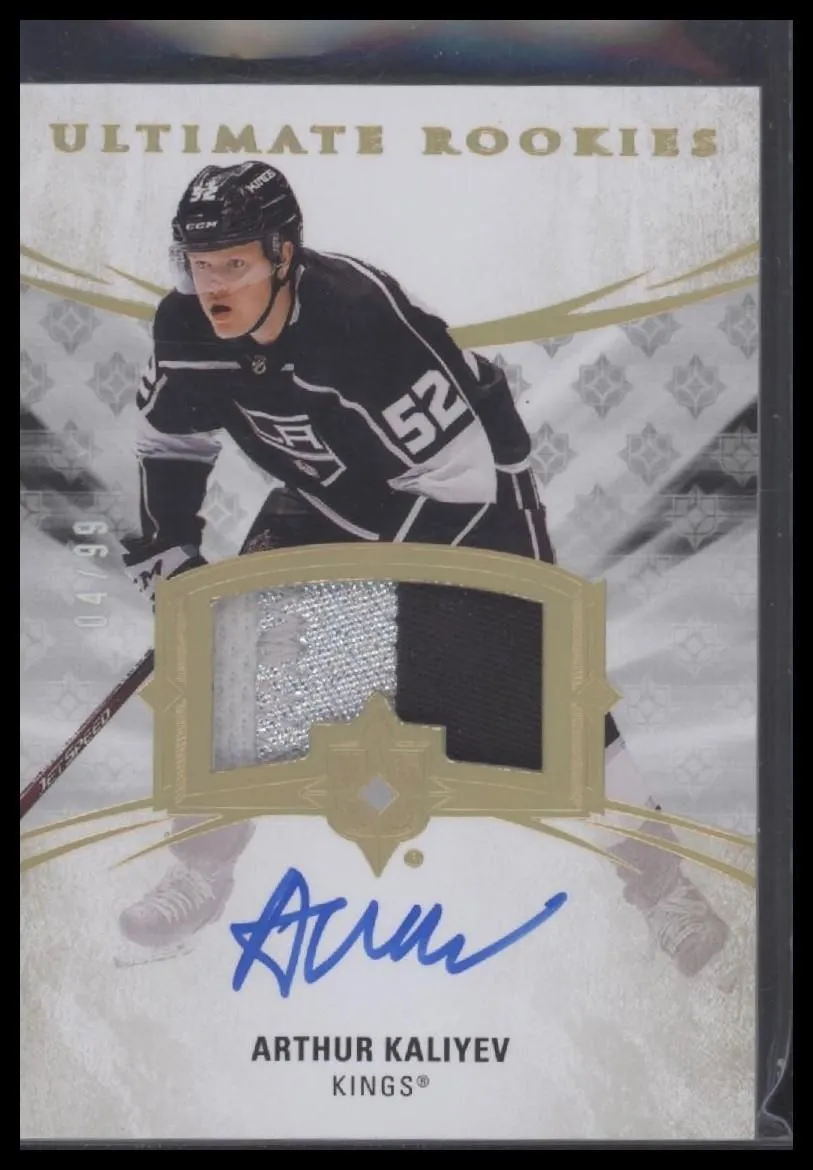 Product image for 2020 Upper Deck Ultimate Arthur Kaliyev #126 Rookie Patch Auto RPA #'d /99