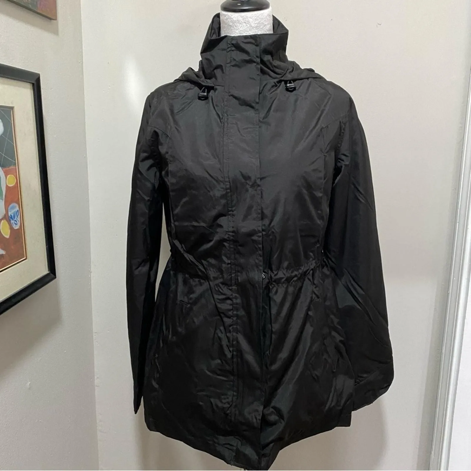 Product image for A New Day Women's Black Hooded Windbreaker Size Extra Small Short Jacket NWT - 40 - Outerwear - XS  - new-with-tags