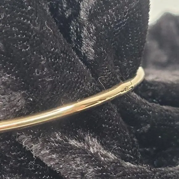 Product image for Vintage 14K Yellow Gold Diamond and Australian Crystal Opal Bangle