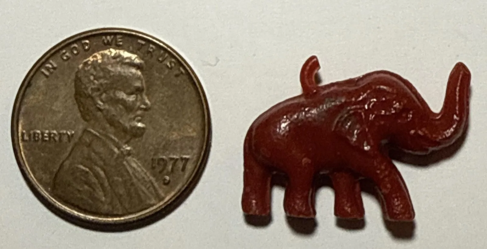 Product image for Vintage Red Elephant Cracker Jack Celluloid Charm 1E