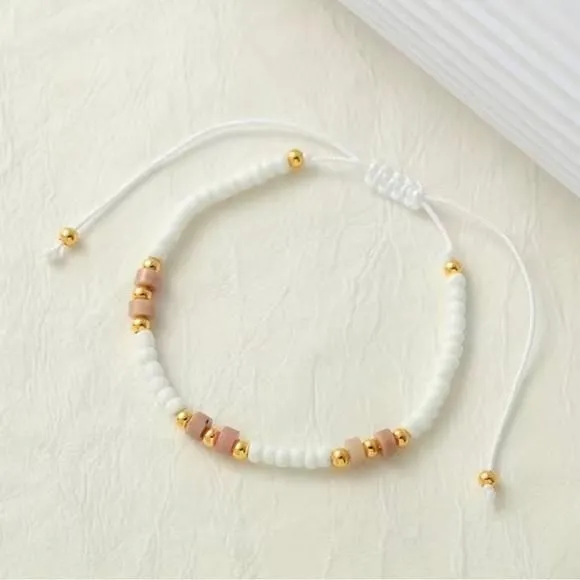 Product image for Gorgeous Natural Crystal Stone Bracelet Adjustable Pink Turquoise Beach Summer