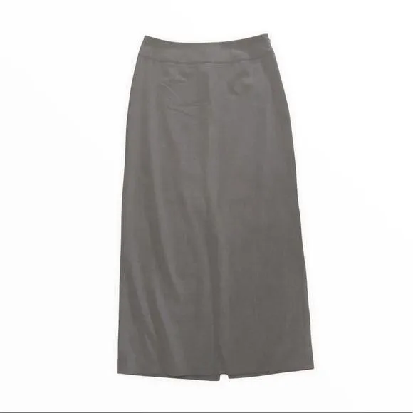 Product image for Merona Woman Skirt Size 8 Gray Business Maxi  Zip Business Preppy Minimal