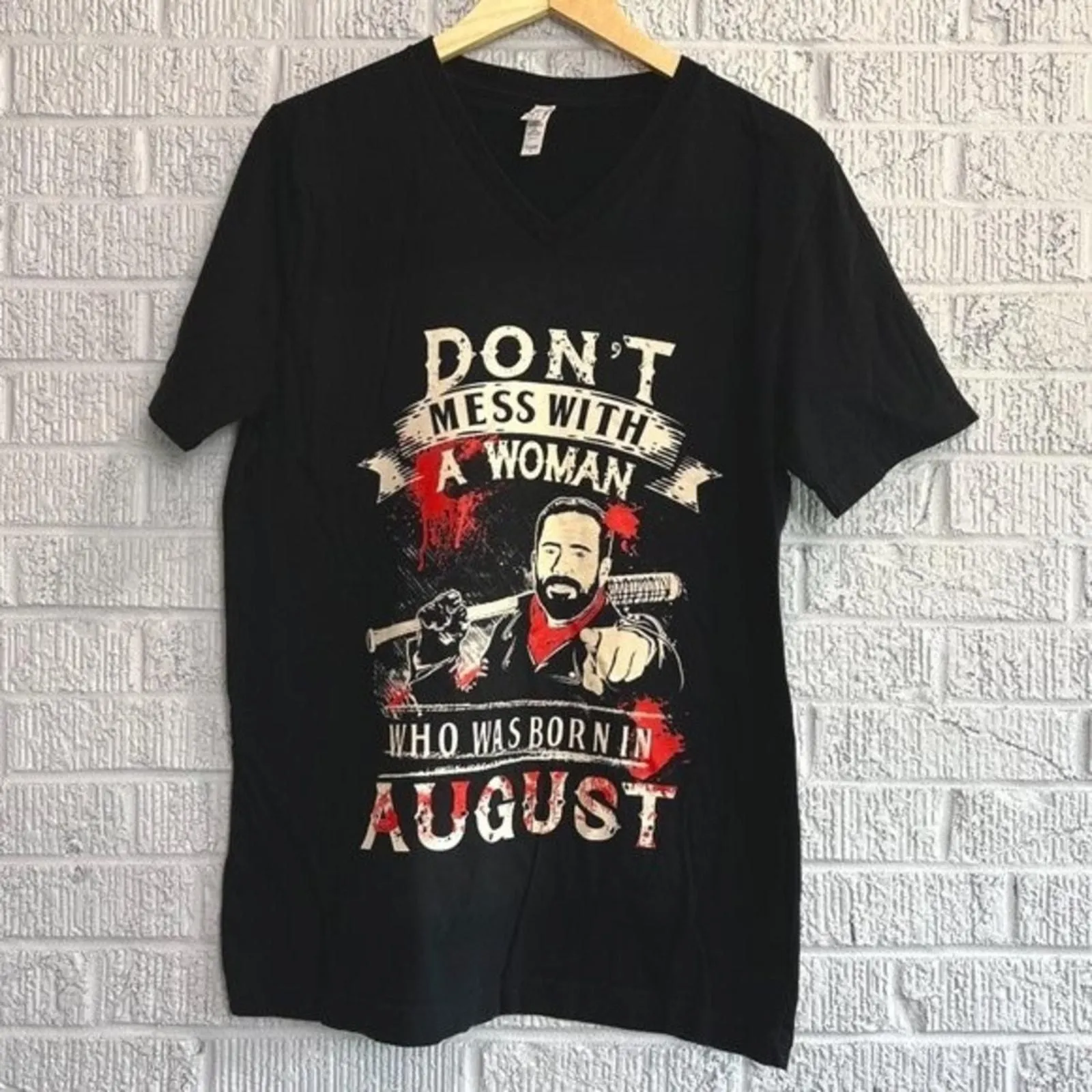 Product image for Funky Graphic Tee Zombie Style Adult Large T-Shirt Black Short-Sleeve - pre-owned---good - Bella Canvas