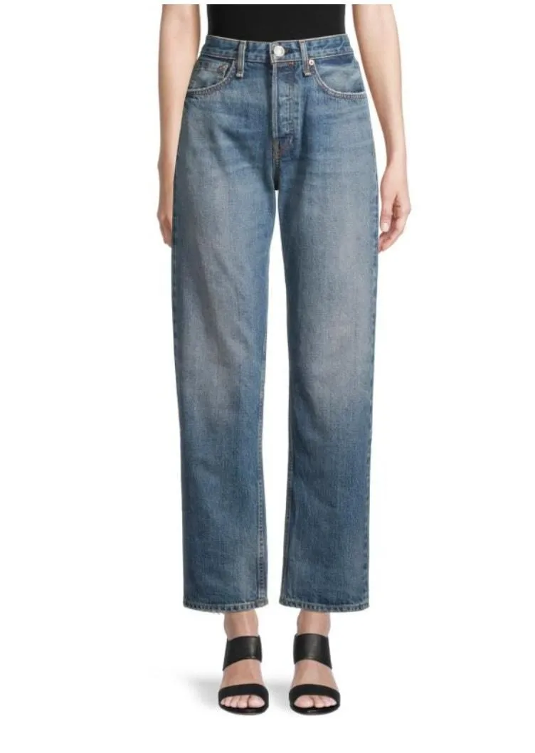 Product image for (29) $295 Rag & Bone Maya High Rise Ankle Straight Leg Jeans - pre-owned---good - rag & bone
