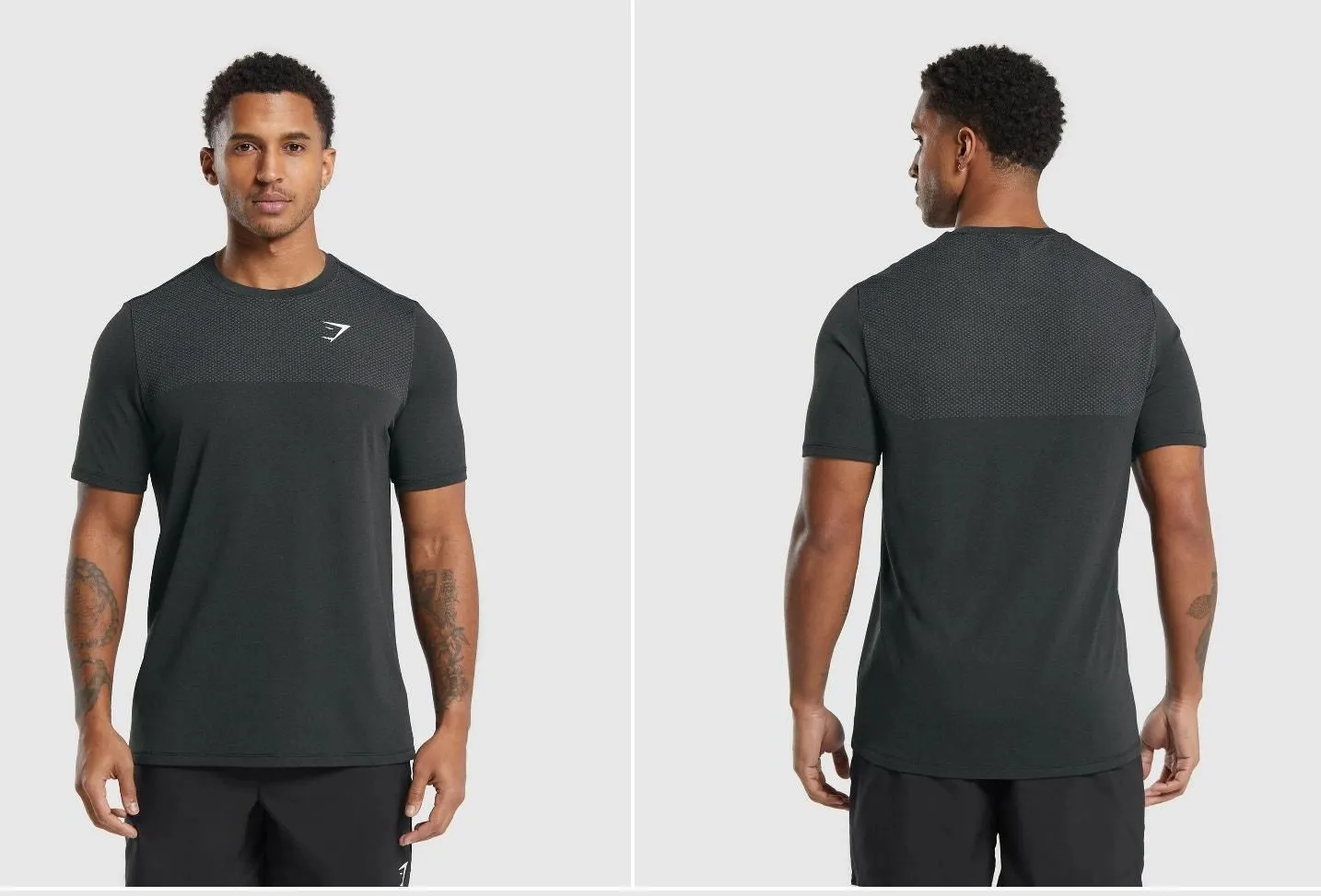 Product image for (S) Gymshark Vital Seamless Tee Shirt Black - S - pre-owned---excellent - Gymshark