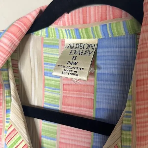 Product image for ALLISON DALEY Vintage Striped Button Down Shirt