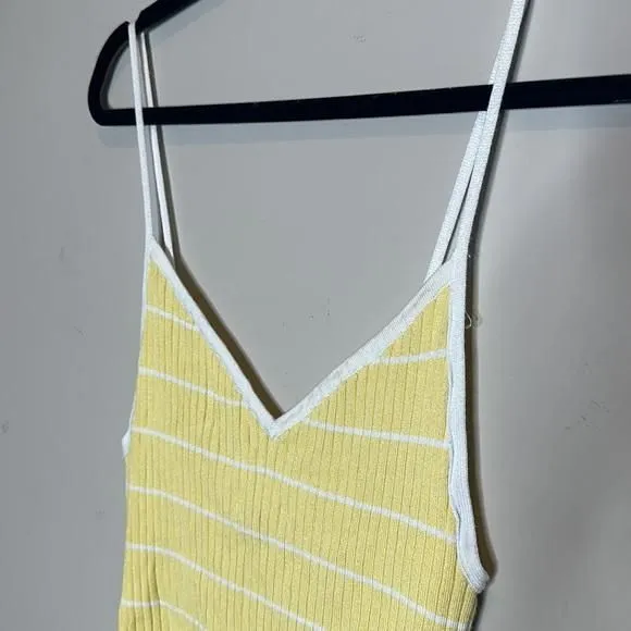 Product image for 624-KENDALL and KYLIE Yellow and White Stripe Tank Top