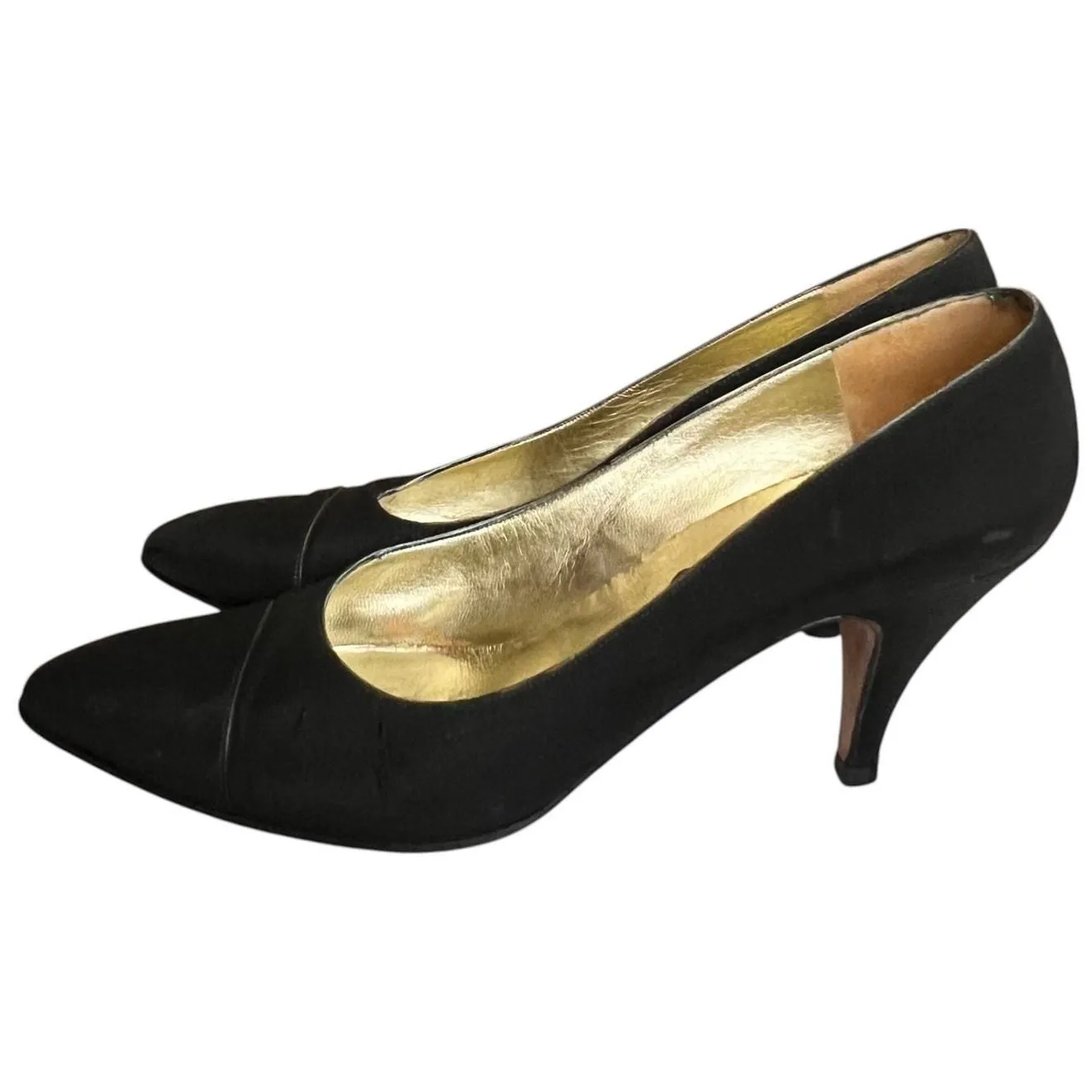 Product image for Chanel Black Interlocking CC Logo Nylon Pumps, US7.5,/T37.5 - used - Chanel