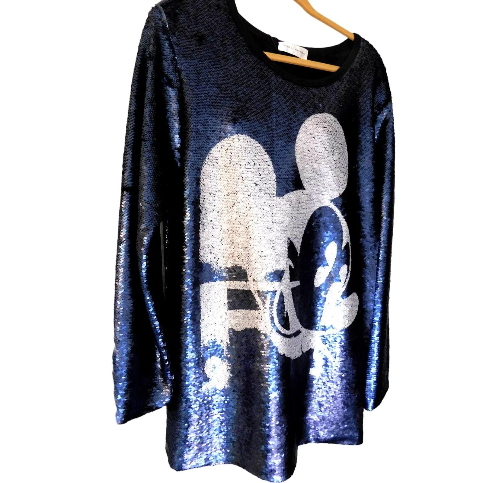 Product image for Faith Connexion X Disney Collab All Over Sequin Top Tunic Size Small New - new-with-tags - Faith Connexion