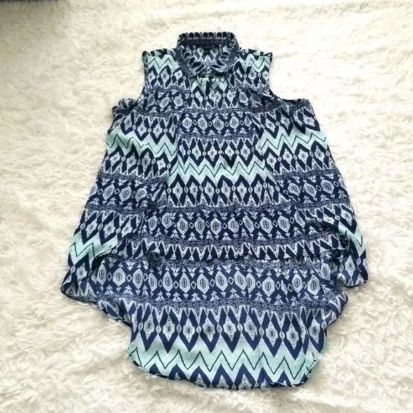 Product image for Zac & Rachel Blue Blouse Sz XL