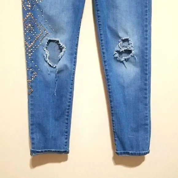Product image for Jessica Simpson Blue Distressed Jeans Sz 28