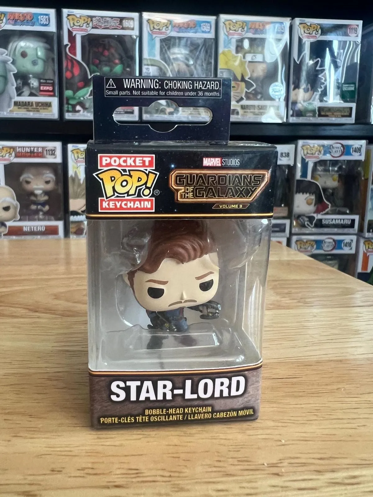 Product image for Star-Lord Guardians of the Galaxy Funko Pocket Pop Keychain MCU Marvel GOTG Vol.