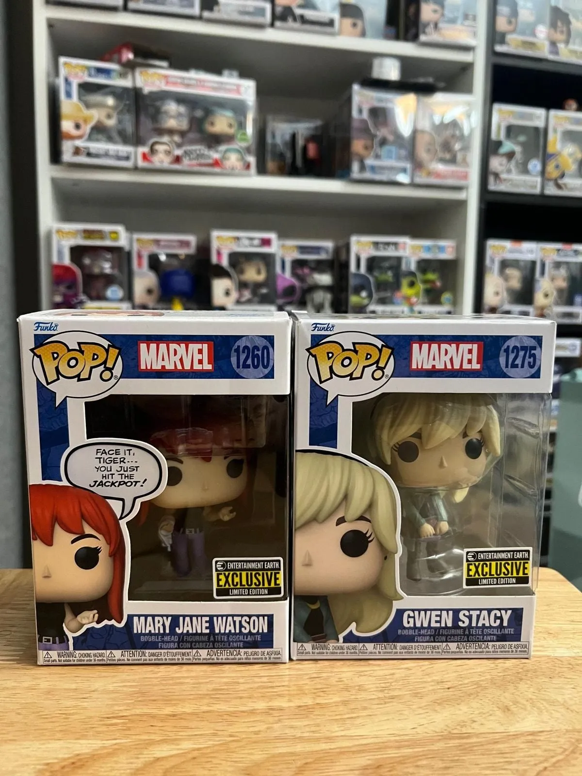 Product image for EXCLUSIVE LIMITED EDITION Mary Jane & Gwen Stacy Funko Pops #1260 #1275