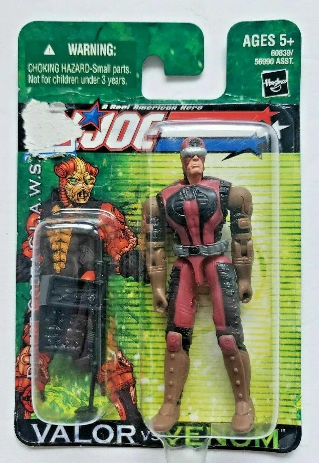 Product image for GI Joe 2004 Valor vs Venom Desert Cobra Claws 3.75” Hasbro New in Package SH5