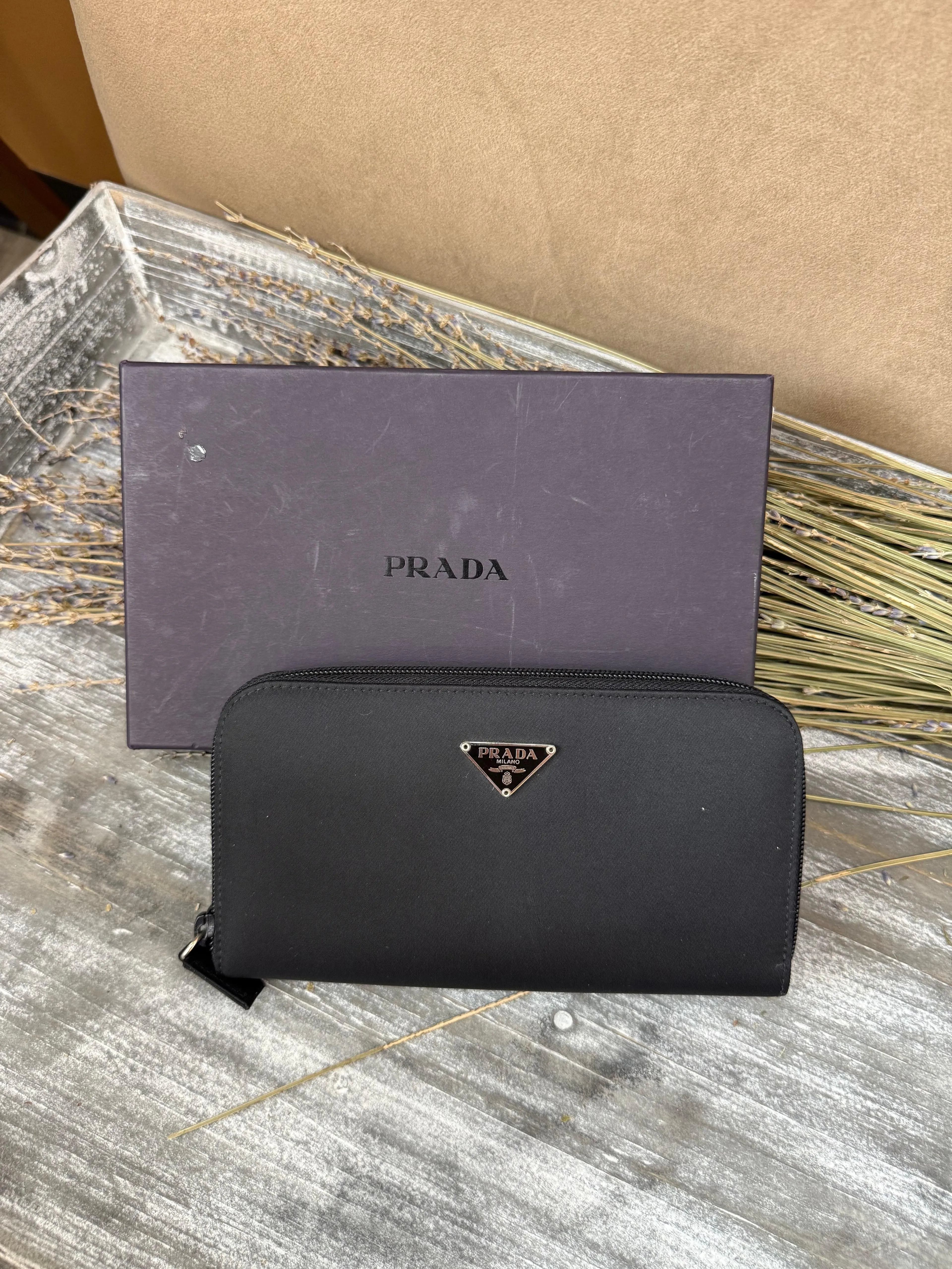 Product image for Prada Black Nylon Zippy Long Wallet