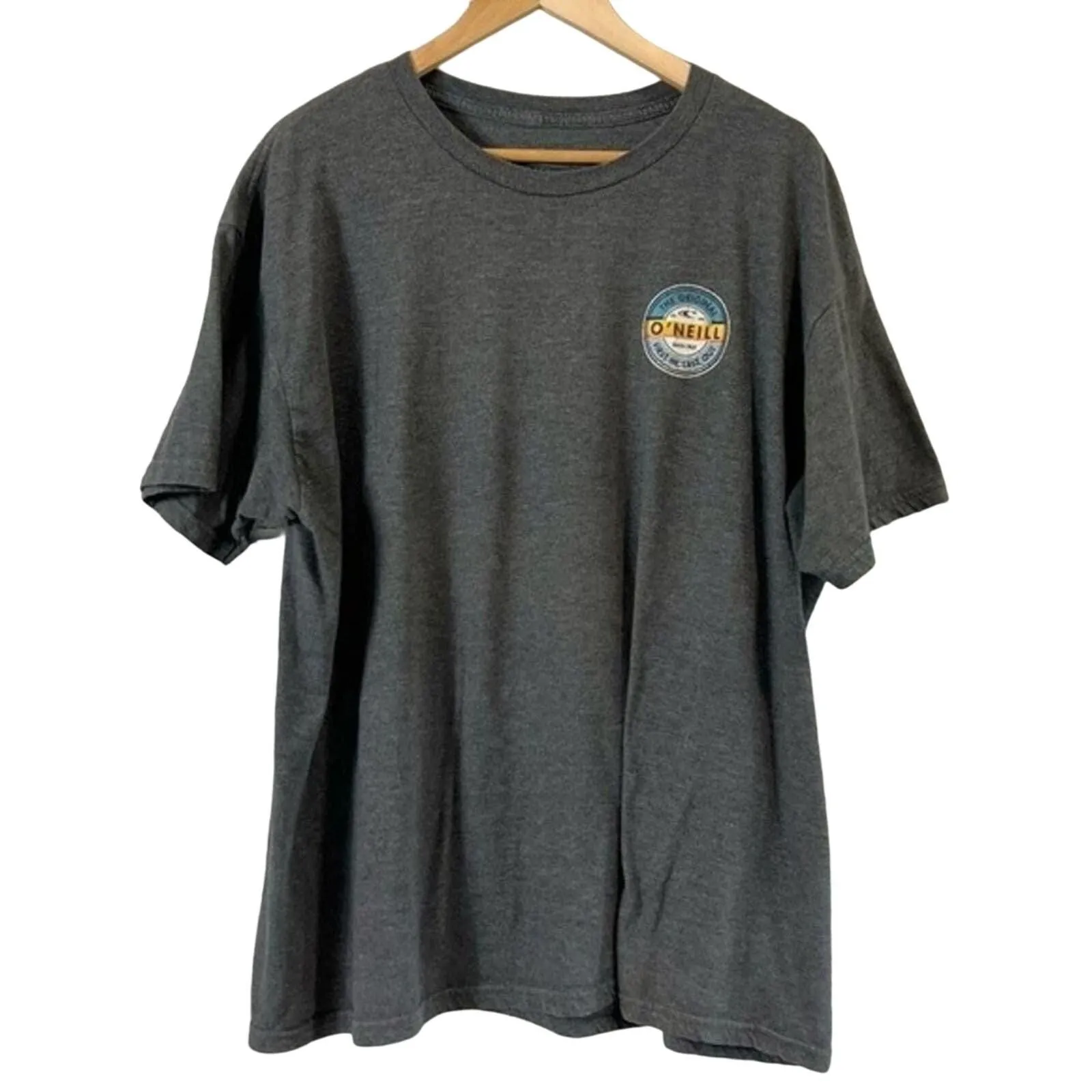 Product image for O'Neill Surfing 2XL Graphic T-shirt Gray Athletic Beach Tee - pre-owned---good - O'Neill