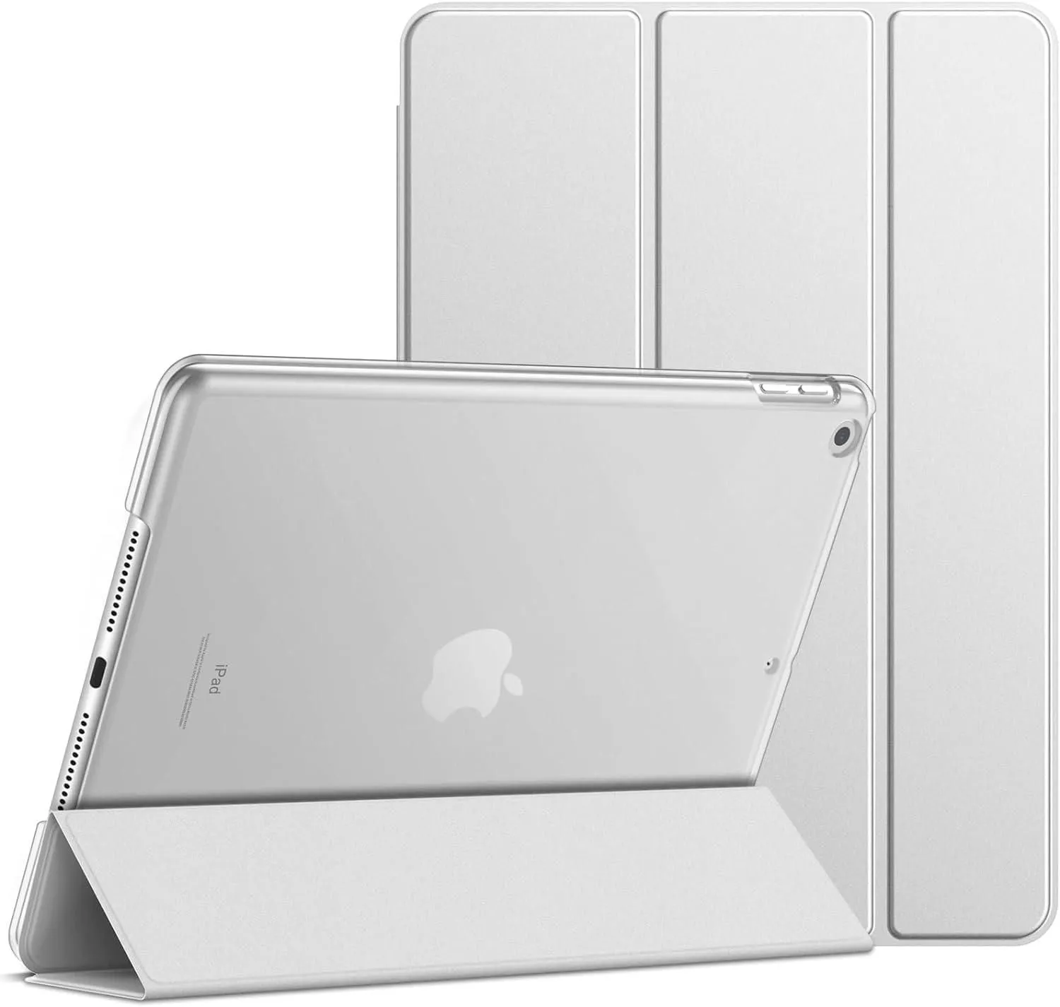 Product image for JETech Case for iPad 10.2-Inch, Silver, Auto Wake/Sleep Cover