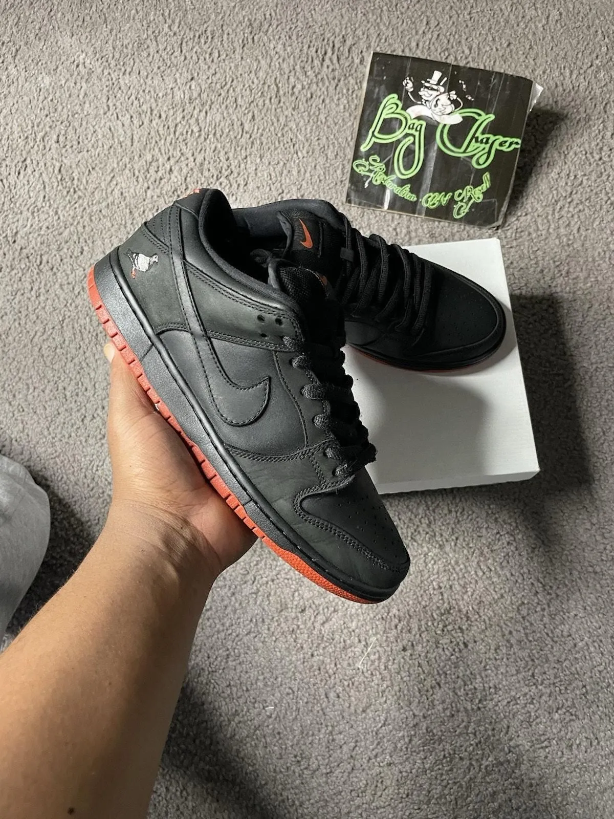 Product image for Size 9.5 - Nike Jeff Staple x Dunk Pro SB Low Black Pigeon - Nike