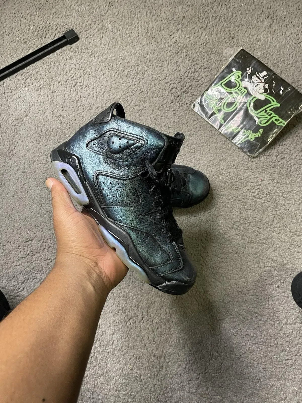 Product image for Size 6y- Air Jordan 6 Retro All Star 2017 Chameleon GS 907960-015 - Nike