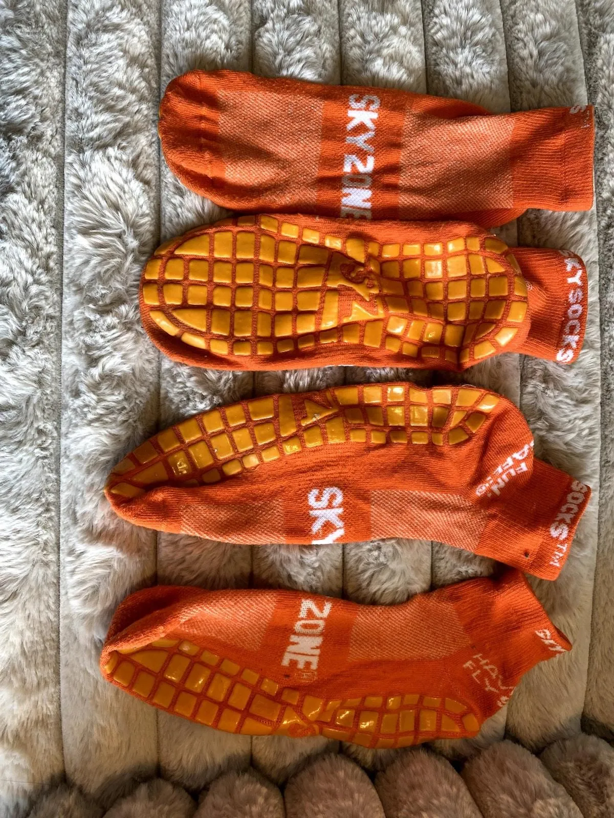 Product image for 2 Pair Adult Sky Zone Trampoline Socks with slip resistant bottoms - new-without-tags - No Boundaries