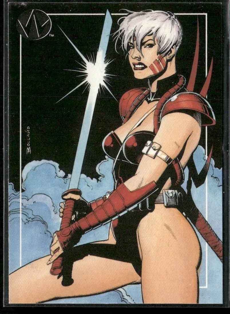 Product image for 1993 Topps WildCATS Card 72 Zealot (Brian Bolland)